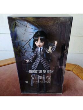 Monster High X Wednesday Addams Doll Nevermore Sealed Mattel Box